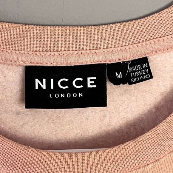 NICCE London Mens Crewneck Long Sleeve Sweater Embossed Chest Logo Size M - Picture 6 of 12